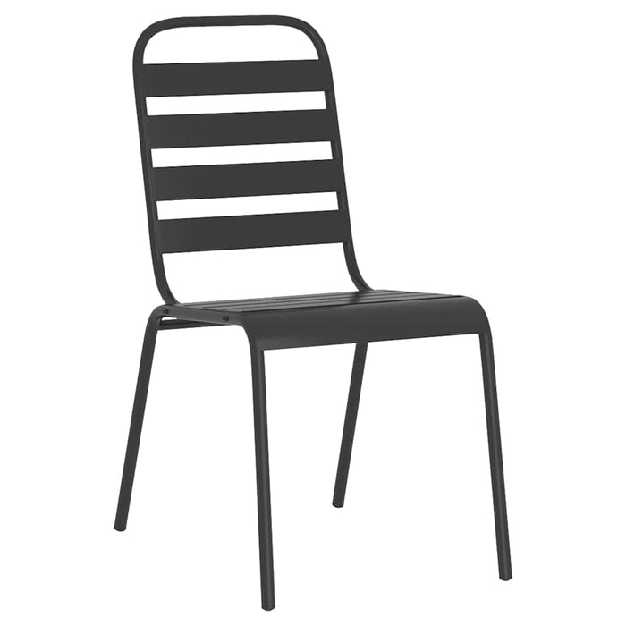 Set de masă pentru grădină, 5 piese, antracit, oțel WALTI