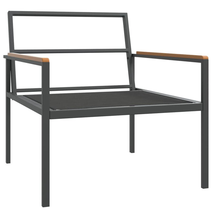 Set mobilier de grădină, cu perne, antracit, 4 piese, oțel - WALTI WALTI