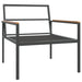 Set mobilier de grădină, cu perne, antracit, 4 piese, oțel - WALTI WALTI