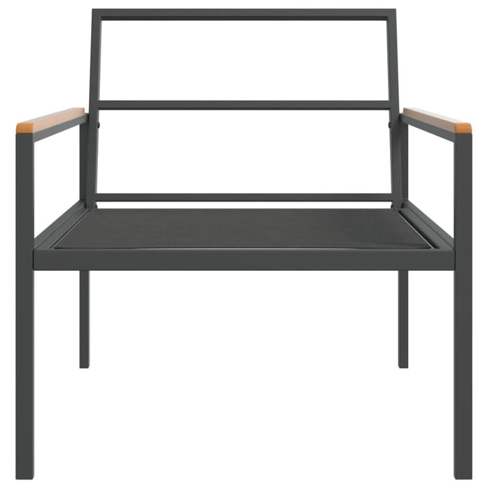 Set mobilier de grădină, cu perne, antracit, 4 piese, oțel - WALTI WALTI