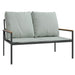 Set mobilier de grădină, cu perne, antracit, 4 piese, oțel - WALTI WALTI