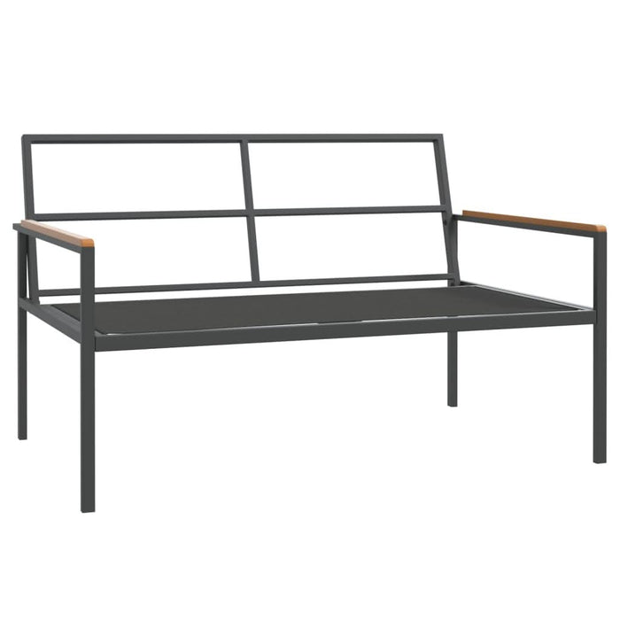Set mobilier de grădină, cu perne, antracit, 4 piese, oțel - WALTI WALTI