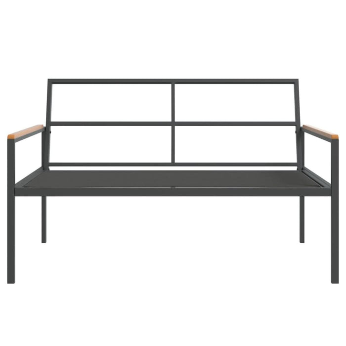 Set mobilier de grădină, cu perne, antracit, 4 piese, oțel - WALTI WALTI