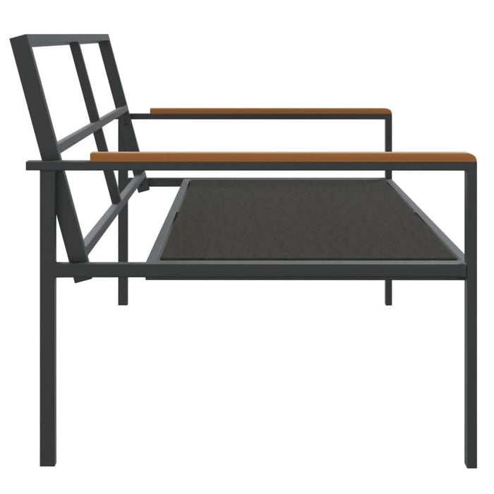 Set mobilier de grădină, cu perne, antracit, 4 piese, oțel - WALTI WALTI