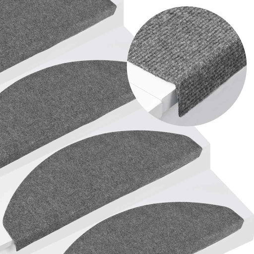 Covorașe de scări autoadezive, 10 buc., gri, 65x22,5x3,5 cm - WALTI WALTI