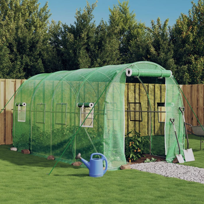 Seră cu cadru din oțel, verde, 8 m², 4x2x2 m - WALTI WALTI