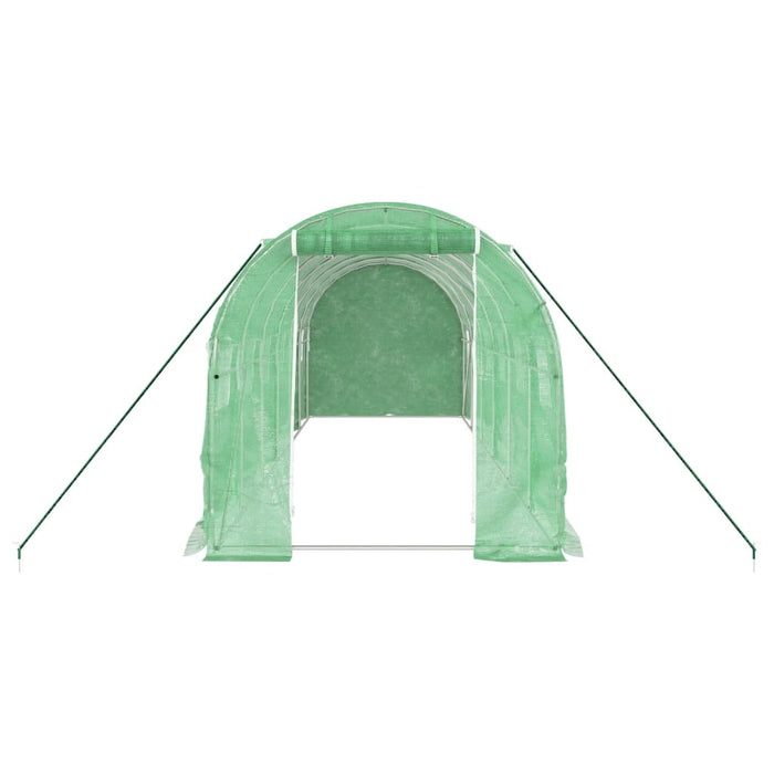 Seră cu cadru din oțel, verde, 12 m², 6x2x2 m - WALTI WALTI