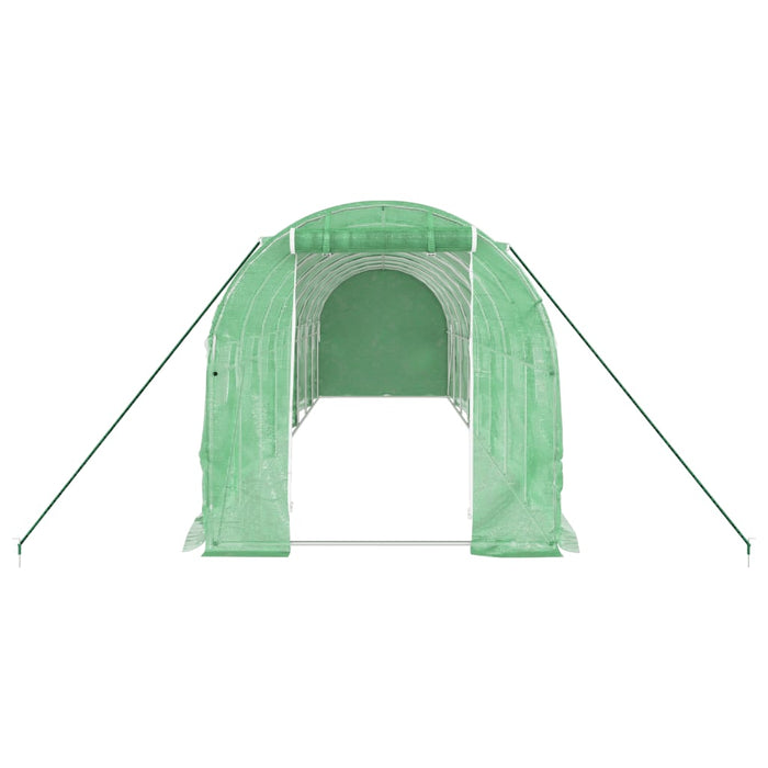 Seră cu cadru din oțel, verde, 16 m², 8x2x2 m - WALTI WALTI