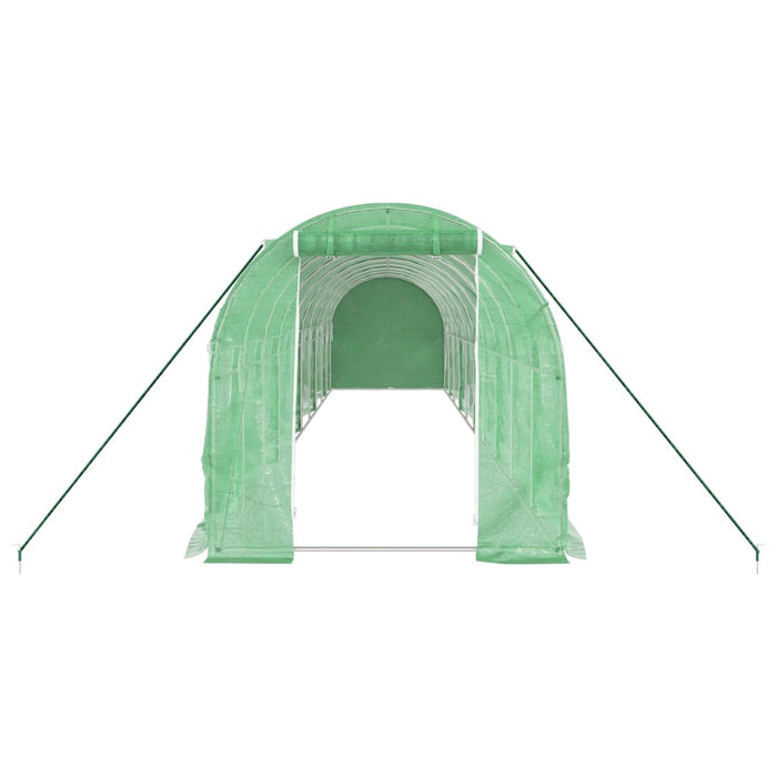 Seră cu cadru din oțel, verde, 20 m², 10x2x2 m - WALTI WALTI