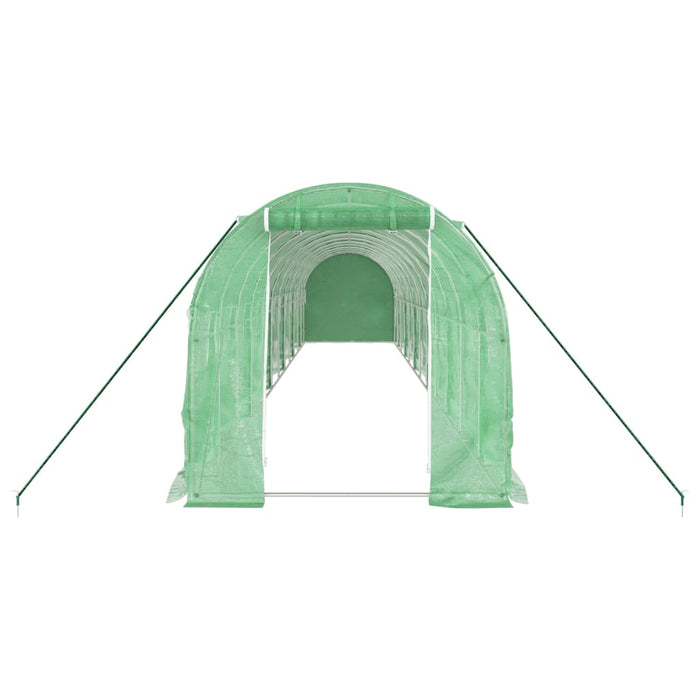 Seră cu cadru din oțel, verde, 24 m², 12x2x2 m - WALTI WALTI