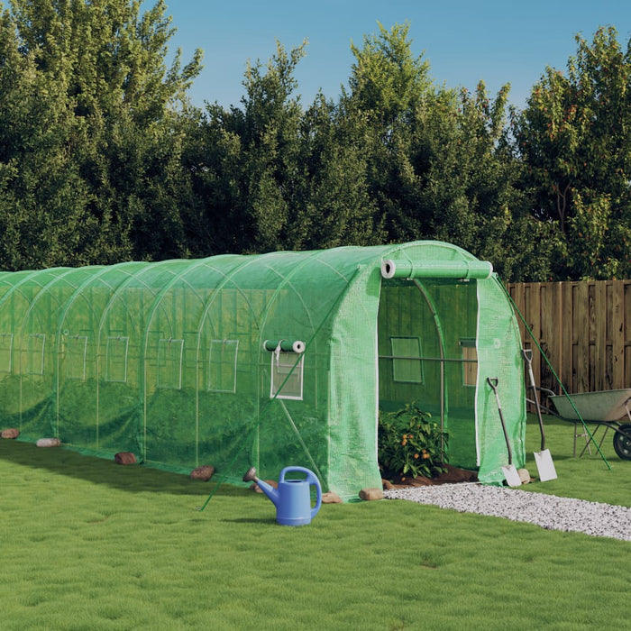 Seră cu cadru din oțel, verde, 24 m², 12x2x2 m - WALTI WALTI
