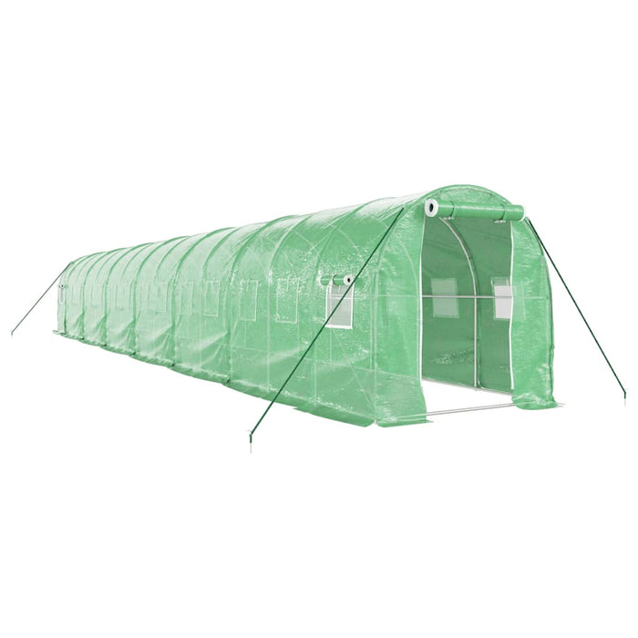 Seră cu cadru din oțel, verde, 28 m², 14x2x2 m - WALTI WALTI