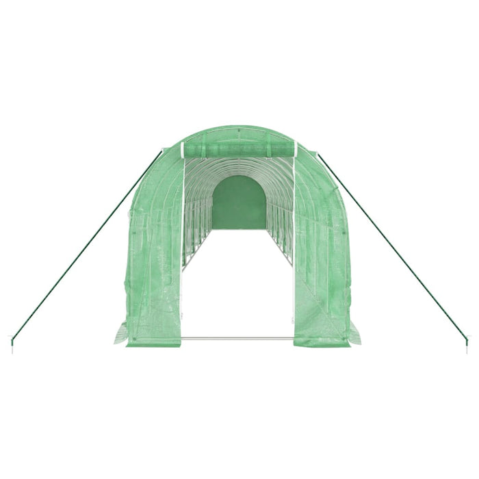 Seră cu cadru din oțel, verde, 28 m², 14x2x2 m - WALTI WALTI