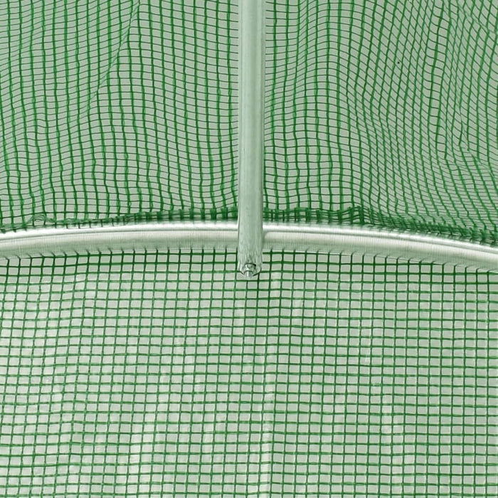Seră cu cadru din oțel, verde, 28 m², 14x2x2 m - WALTI WALTI