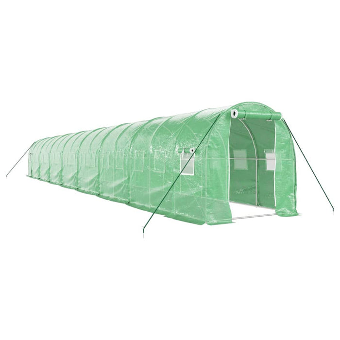 Seră cu cadru din oțel, verde, 32 m², 16x2x2 m - WALTI WALTI