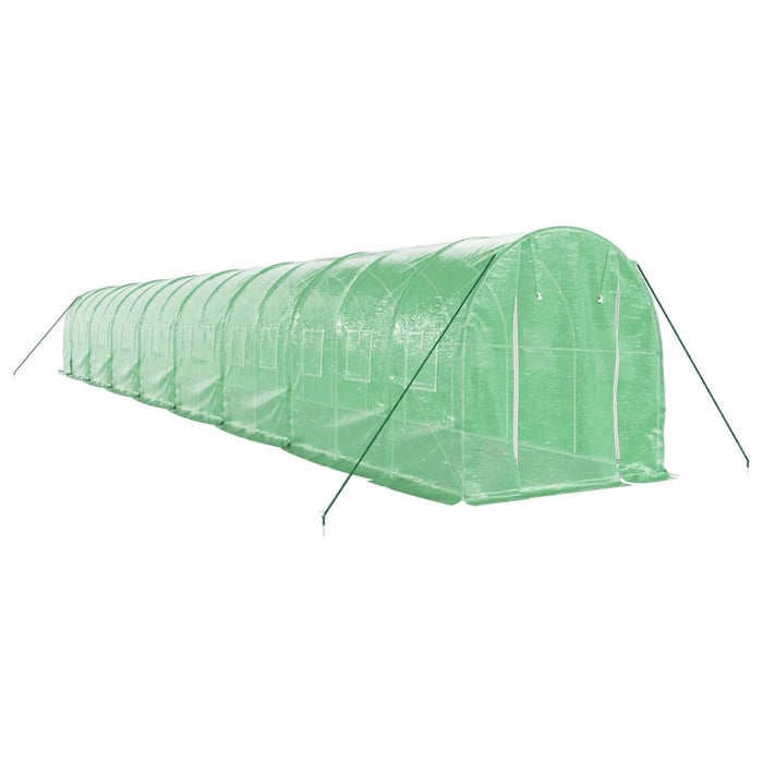 Seră cu cadru din oțel, verde, 32 m², 16x2x2 m - WALTI WALTI