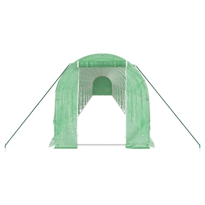 Seră cu cadru din oțel, verde, 36 m², 18x2x2 m - WALTI WALTI