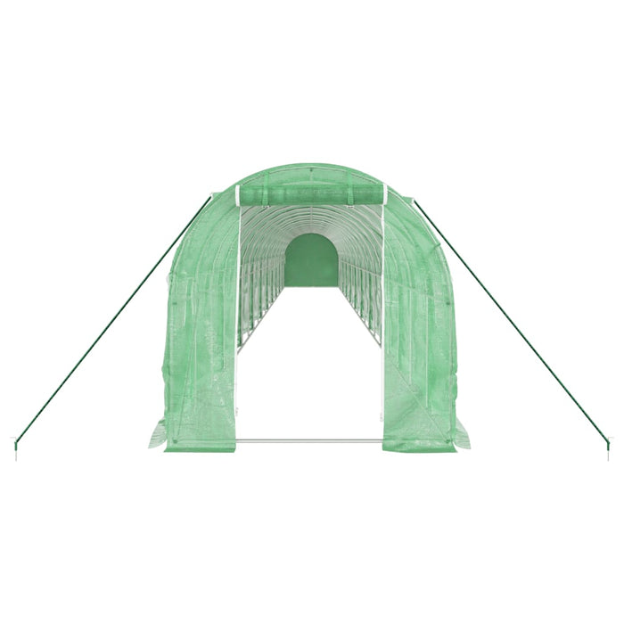 Seră cu cadru din oțel, verde, 40 m², 20x2x2 m - WALTI WALTI