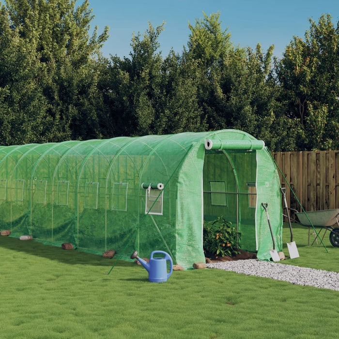 Seră cu cadru din oțel, verde, 40 m², 20x2x2 m - WALTI WALTI