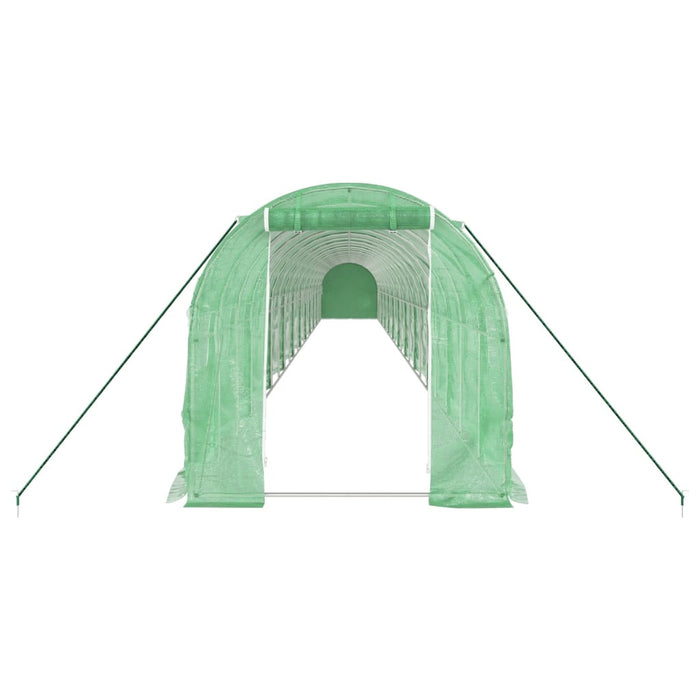 Seră cu cadru din oțel, verde, 44 m², 22x2x2 m - WALTI WALTI