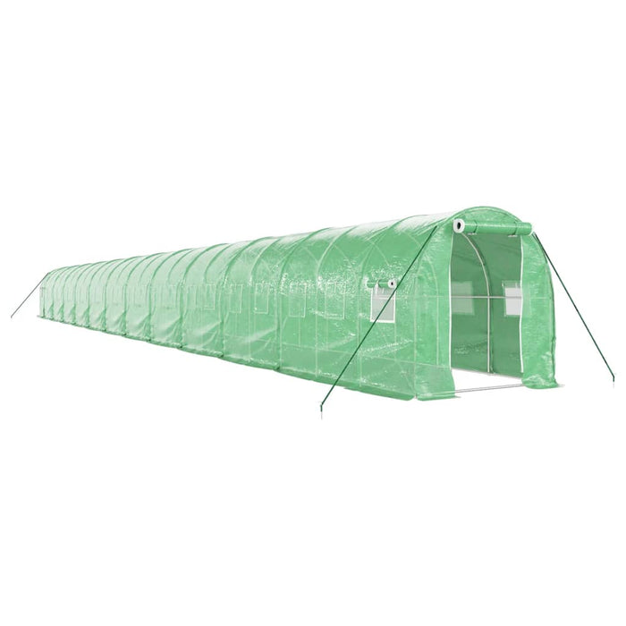 Seră cu cadru din oțel, verde, 48 m², 24x2x2 m - WALTI WALTI