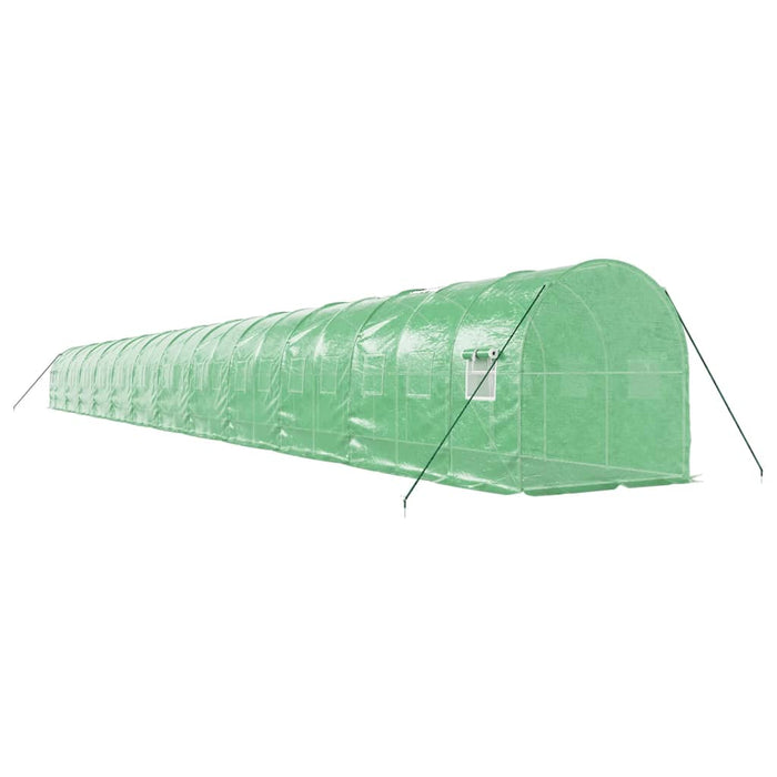 Seră cu cadru din oțel, verde, 48 m², 24x2x2 m - WALTI WALTI