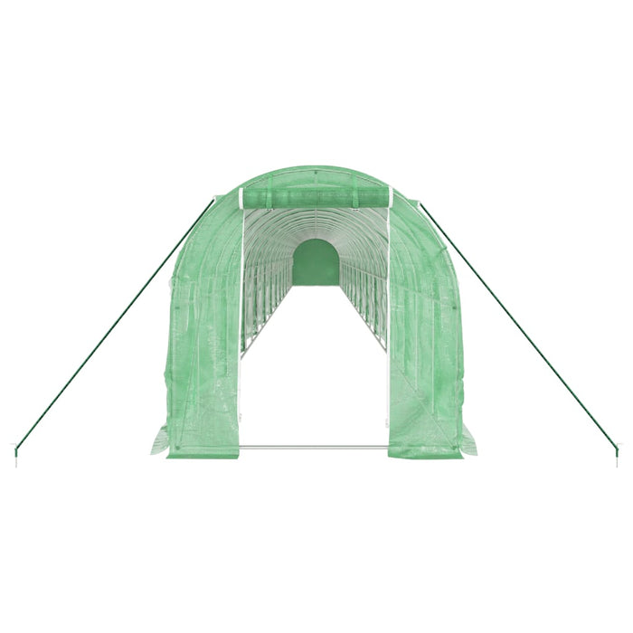 Seră cu cadru din oțel, verde, 48 m², 24x2x2 m - WALTI WALTI