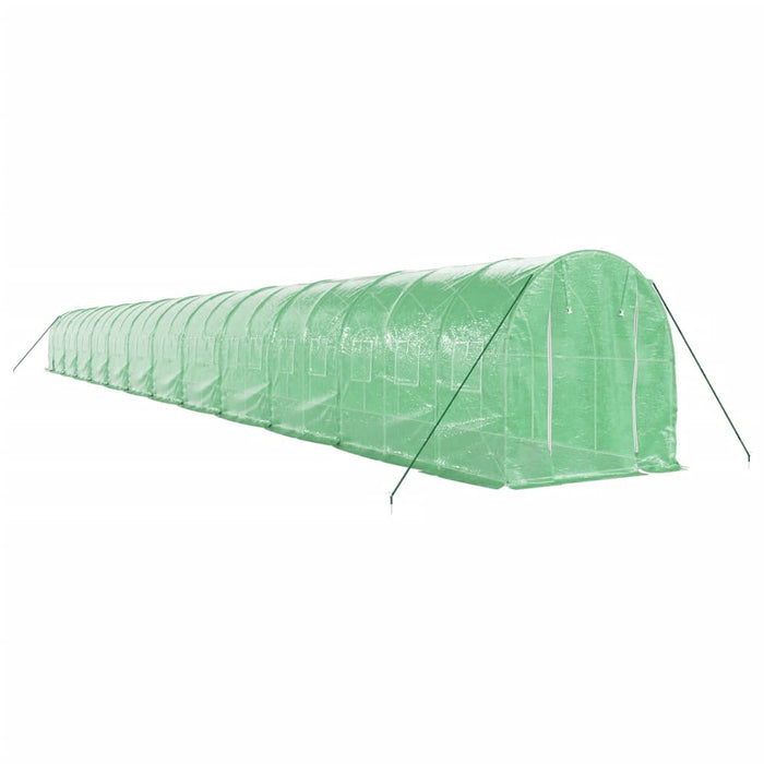 Seră cu cadru din oțel, verde, 48 m², 24x2x2 m - WALTI WALTI