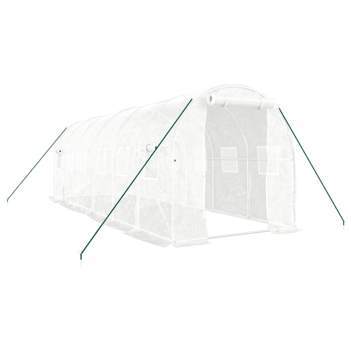 Seră cu cadru din oțel, alb, 12 m², 6x2x2 m - WALTI WALTI