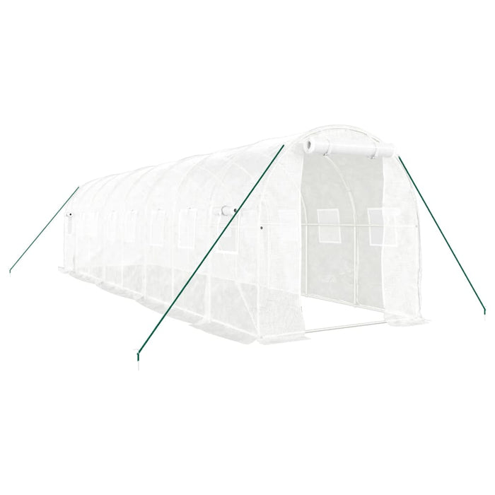 Seră cu cadru din oțel, alb, 16 m², 8x2x2 m - WALTI WALTI