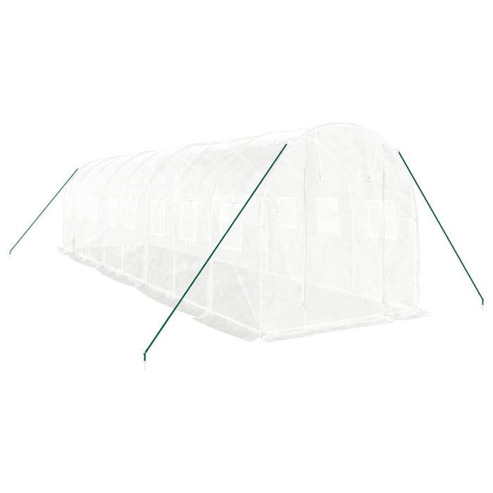 Seră cu cadru din oțel, alb, 16 m², 8x2x2 m - WALTI WALTI