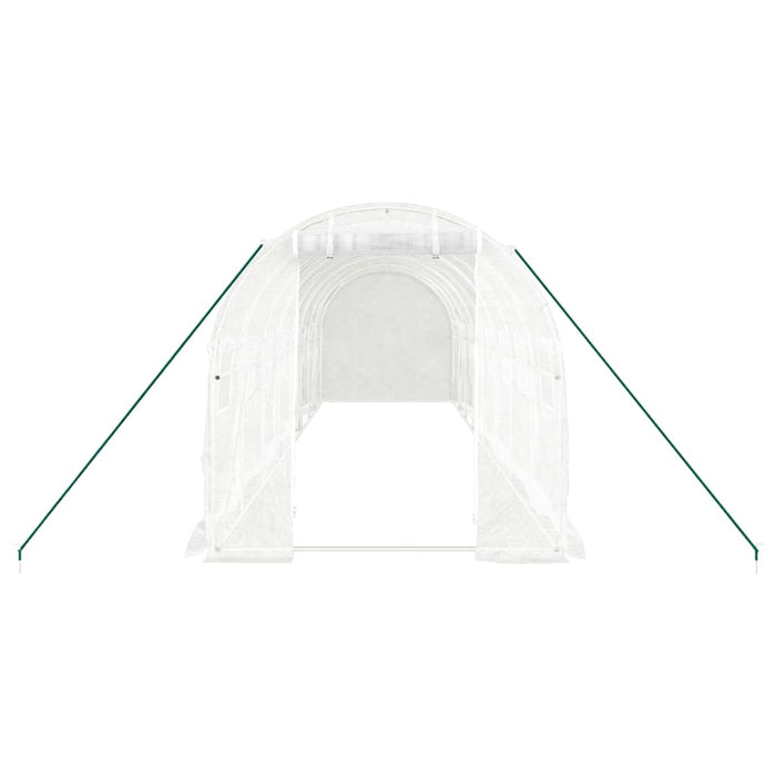 Seră cu cadru din oțel, alb, 16 m², 8x2x2 m - WALTI WALTI
