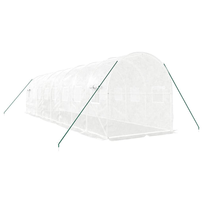 Seră cu cadru din oțel, alb, 16 m², 8x2x2 m - WALTI WALTI