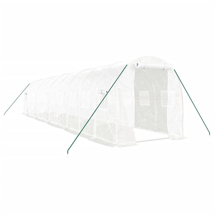 Seră cu cadru din oțel, alb, 20 m², 10x2x2 m - WALTI WALTI