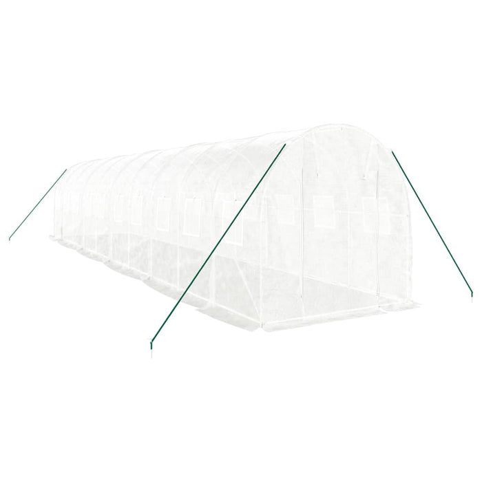 Seră cu cadru din oțel, alb, 20 m², 10x2x2 m - WALTI WALTI