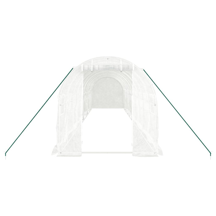 Seră cu cadru din oțel, alb, 20 m², 10x2x2 m - WALTI WALTI