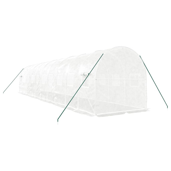 Seră cu cadru din oțel, alb, 20 m², 10x2x2 m - WALTI WALTI