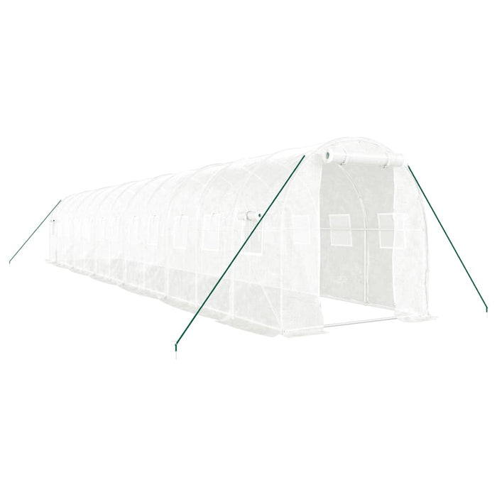 Seră cu cadru din oțel, alb, 24 m², 12x2x2 m - WALTI WALTI