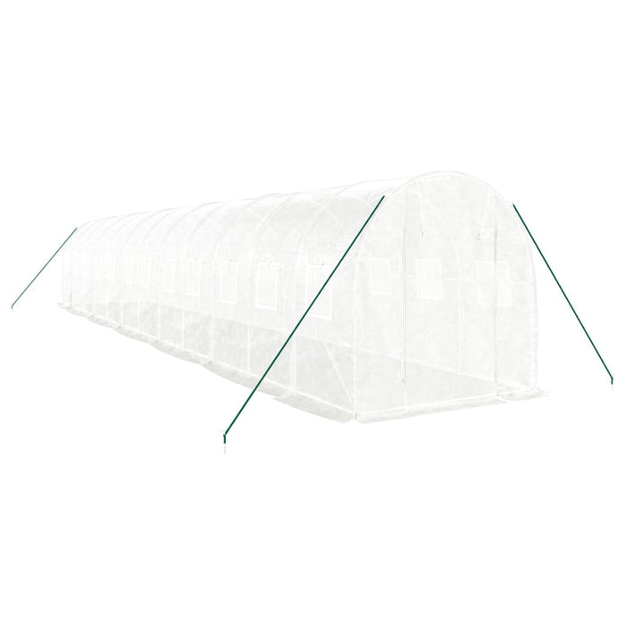 Seră cu cadru din oțel, alb, 24 m², 12x2x2 m - WALTI WALTI