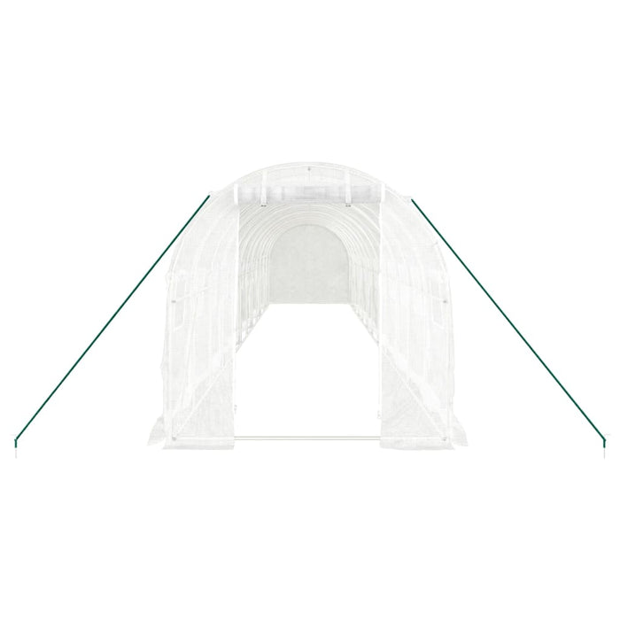 Seră cu cadru din oțel, alb, 24 m², 12x2x2 m - WALTI WALTI