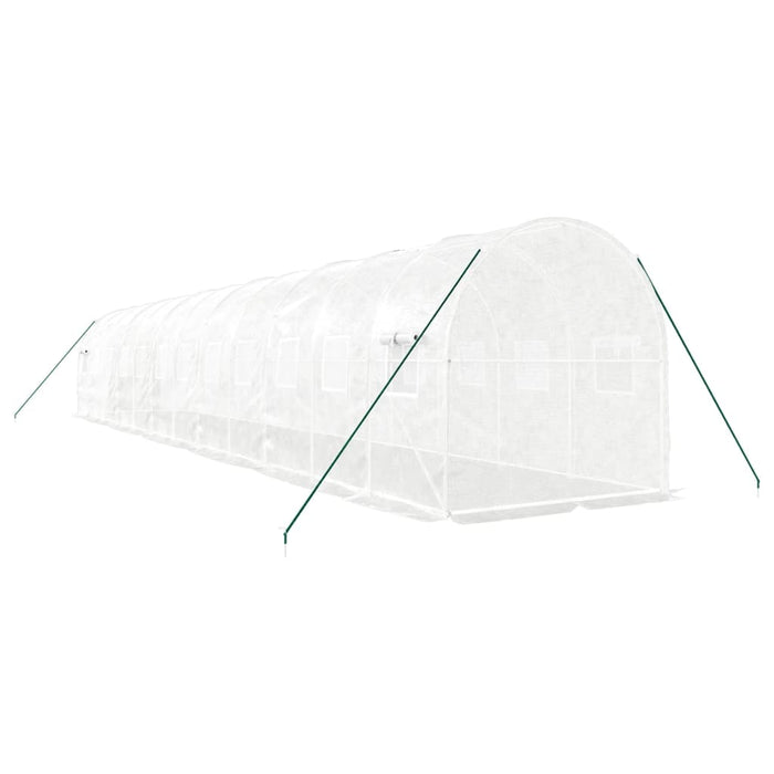 Seră cu cadru din oțel, alb, 24 m², 12x2x2 m - WALTI WALTI