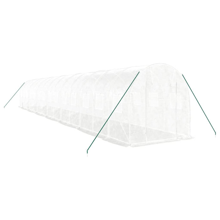Seră cu cadru din oțel, alb, 28 m², 14x2x2 m - WALTI WALTI