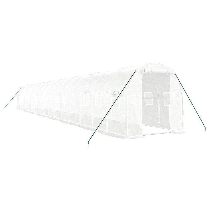 Seră cu cadru din oțel, alb, 32 m², 16x2x2 m - WALTI WALTI