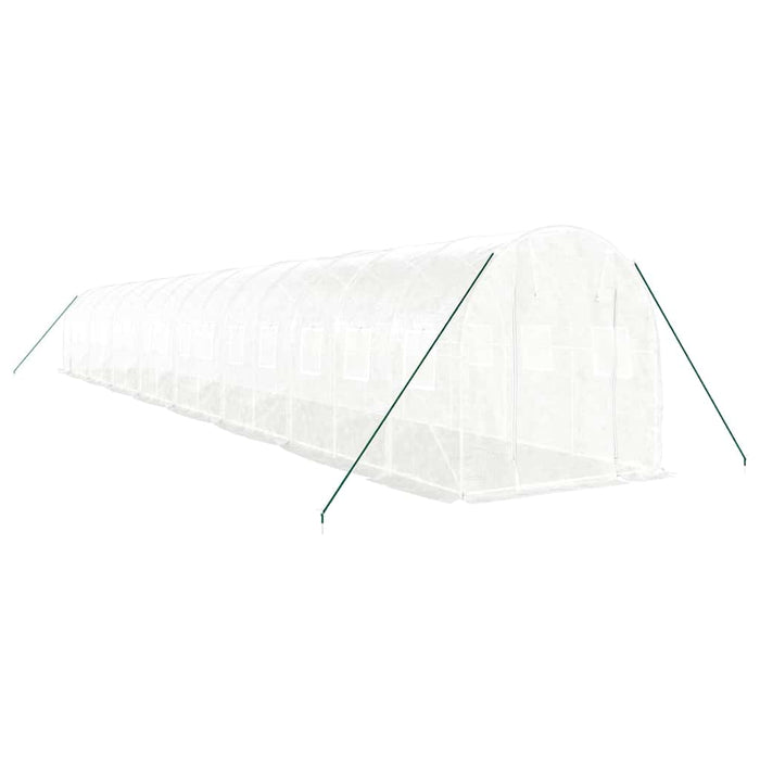 Seră cu cadru din oțel, alb, 32 m², 16x2x2 m - WALTI WALTI