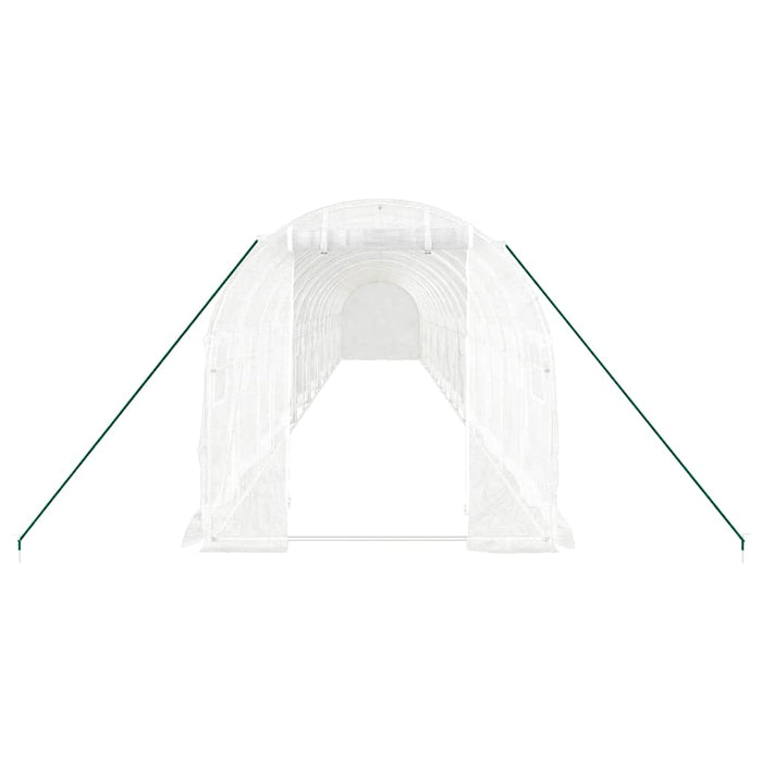 Seră cu cadru din oțel, alb, 32 m², 16x2x2 m - WALTI WALTI