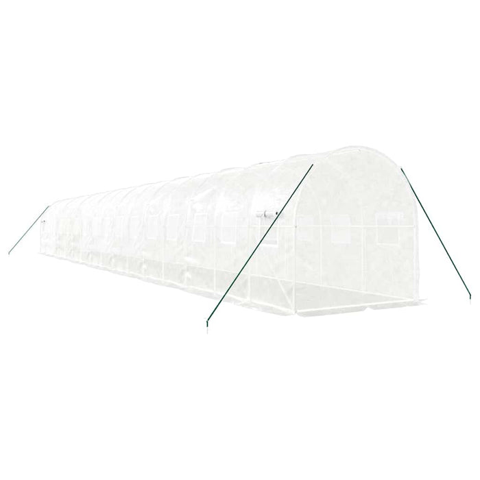 Seră cu cadru din oțel, alb, 32 m², 16x2x2 m - WALTI WALTI