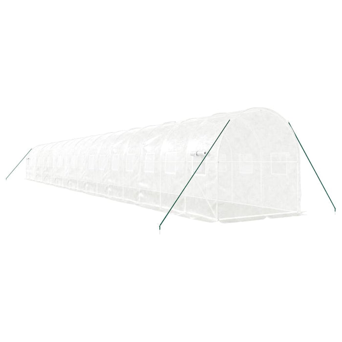 Seră cu cadru din oțel, alb, 36 m², 18x2x2 m - WALTI WALTI