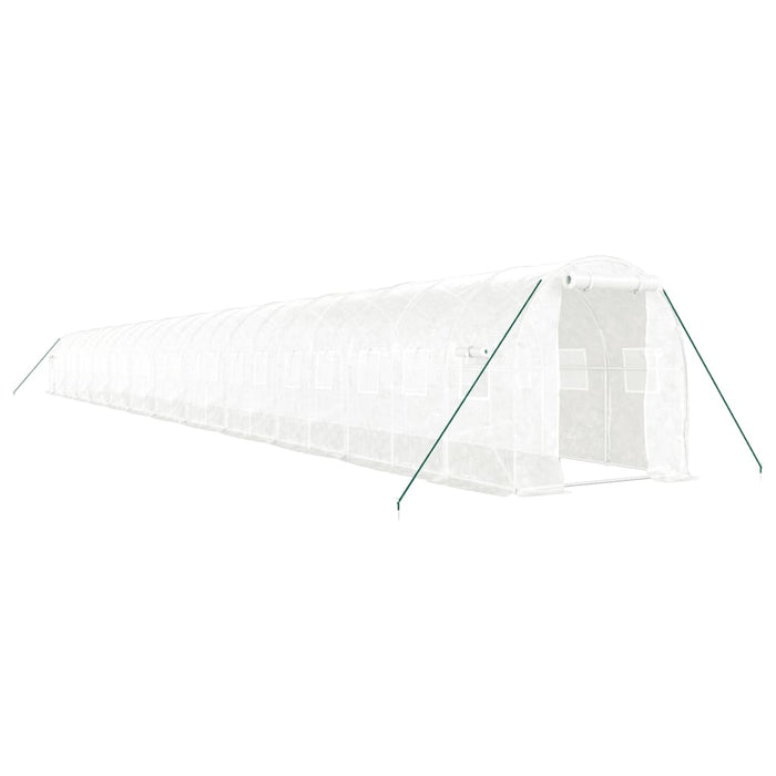 Seră cu cadru din oțel, alb, 48 m², 24x2x2 m WALTI