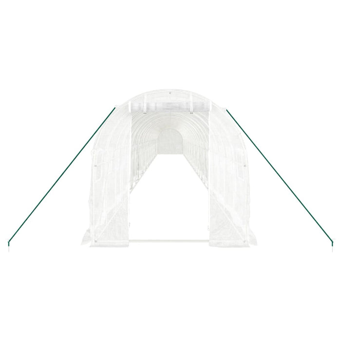 Seră cu cadru din oțel, alb, 48 m², 24x2x2 m WALTI