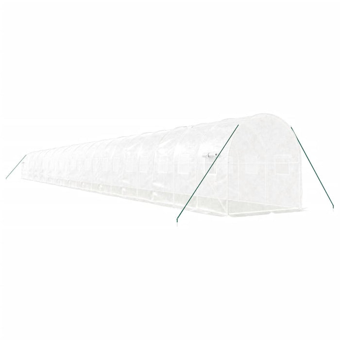 Seră cu cadru din oțel, alb, 48 m², 24x2x2 m WALTI